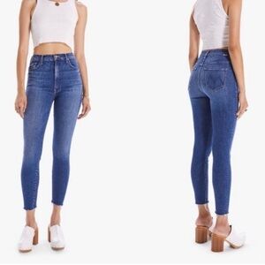 Mother Denim High Waisted Rail Ankle Fray Jeans Women’s Size 25 High Fidelity